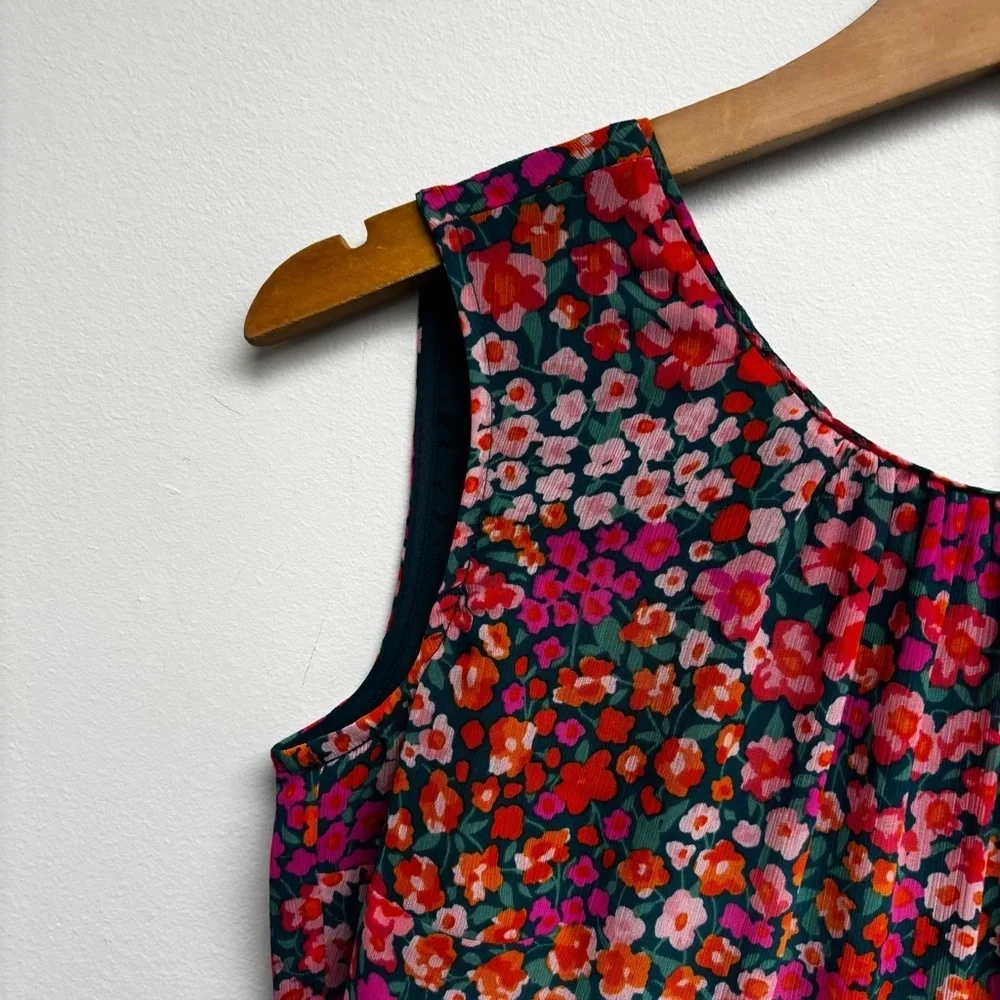 J. Crew Tiered Midi Dress in Micro Meadow Print